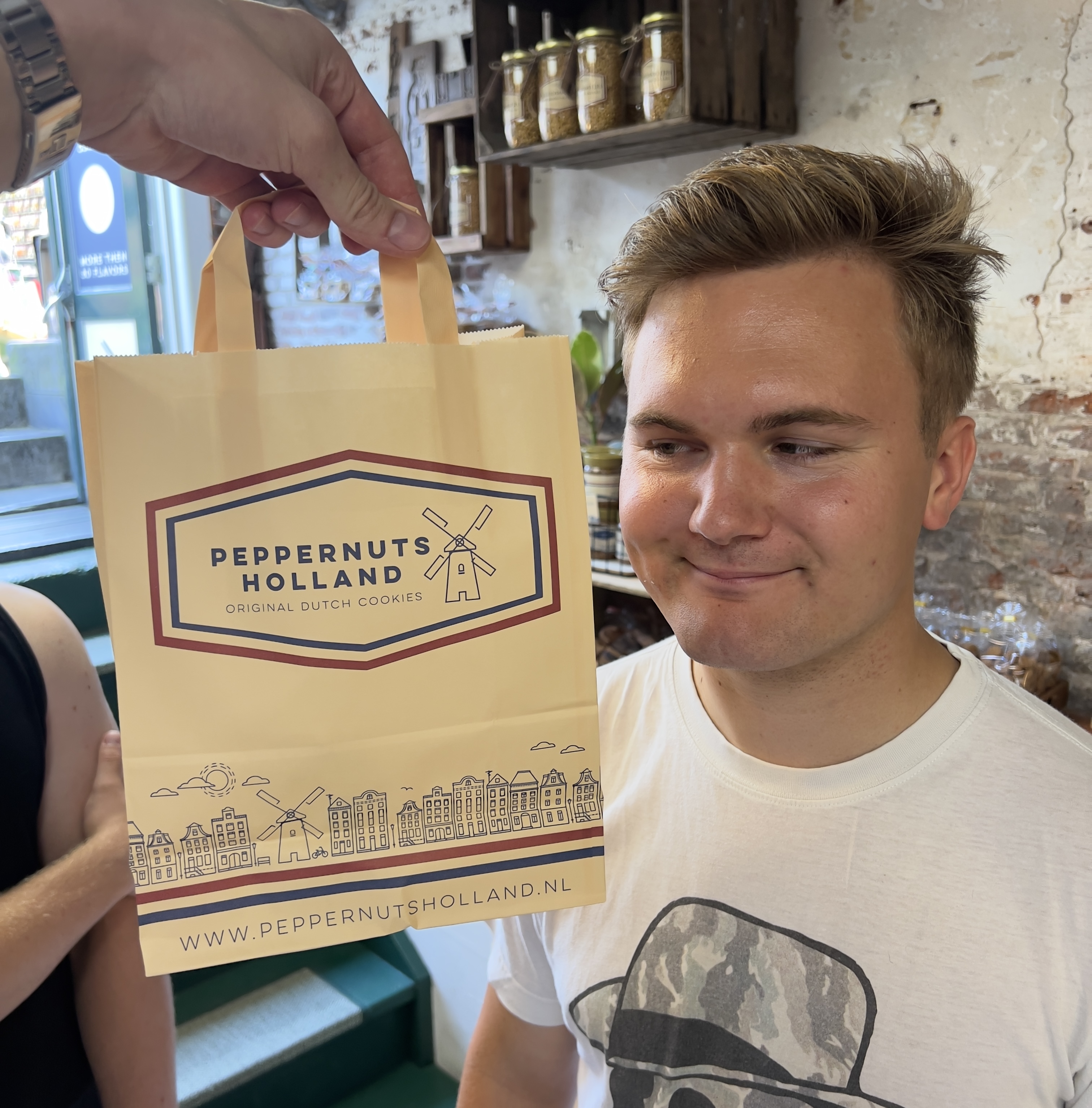 James posing with my brand new cookies